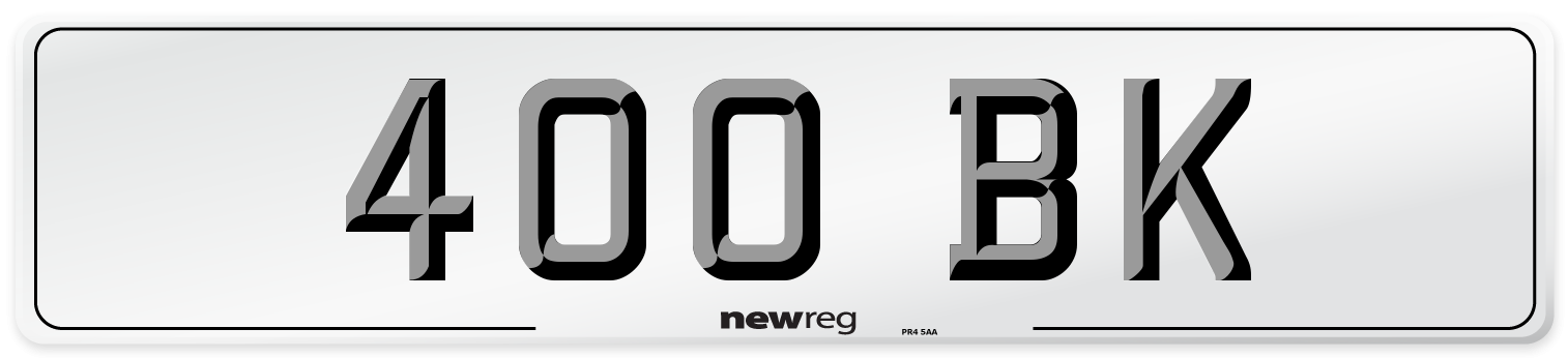 400 BK Number Plate from New Reg